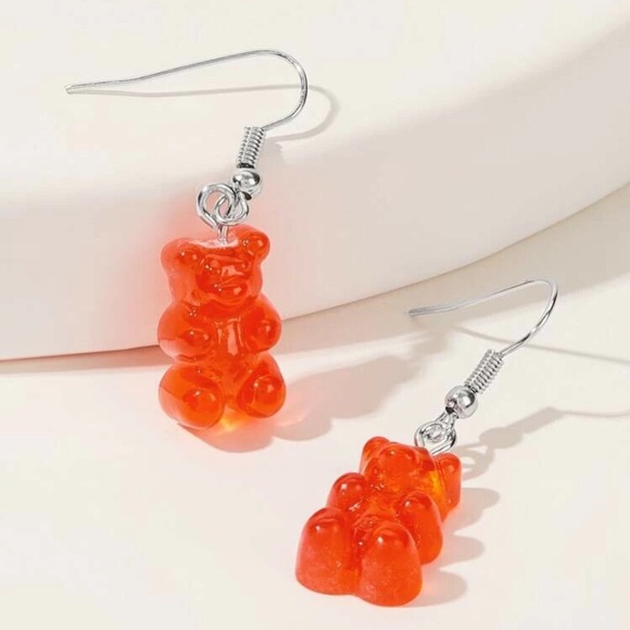 Kathrono Jewelry - 🍭 Awesome Pair of yummy gummy teddy bear dangle drip earring 🍭